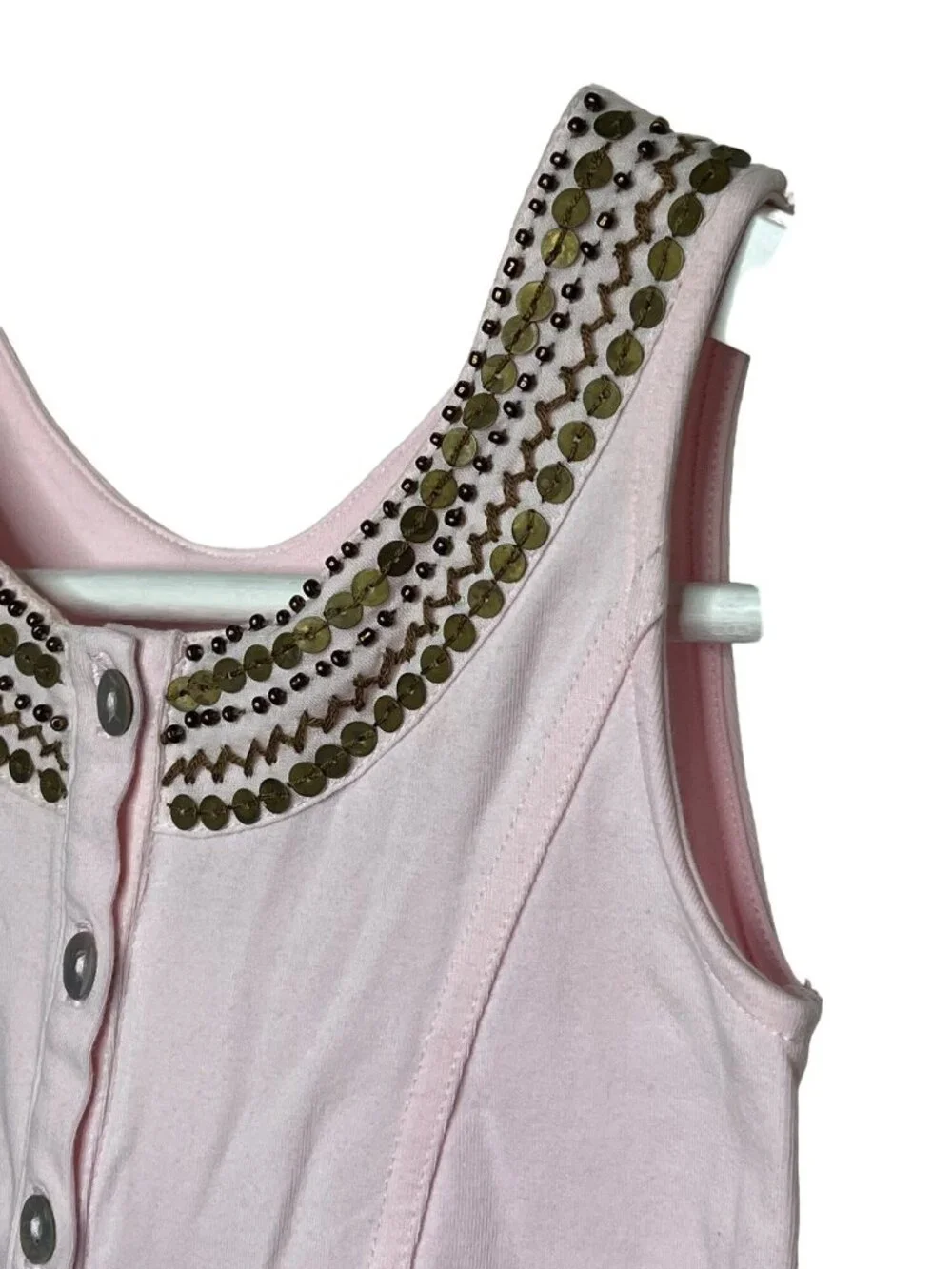 Lili Gaufrette Girls Size 4 Sleeveless Beaded Party Dress Pink Special Occasion